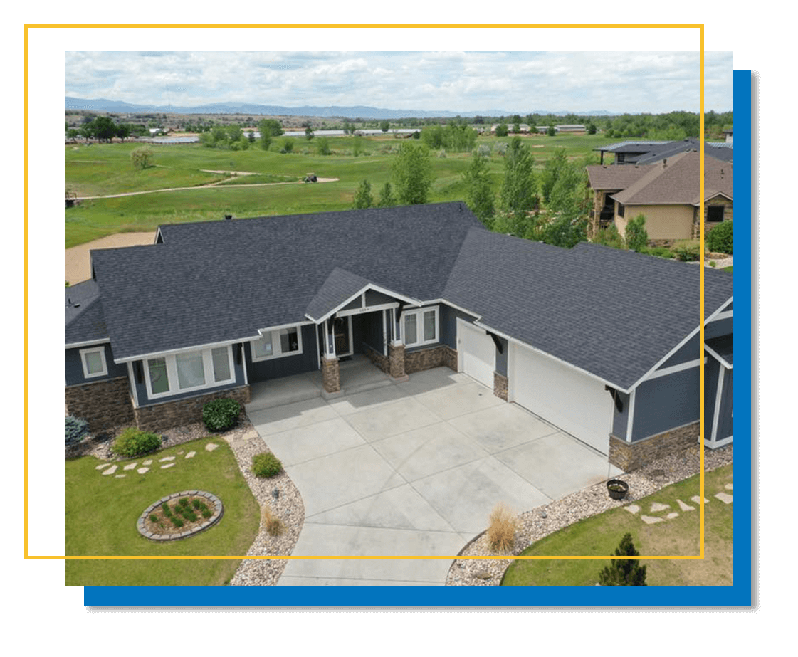 aerial view of house